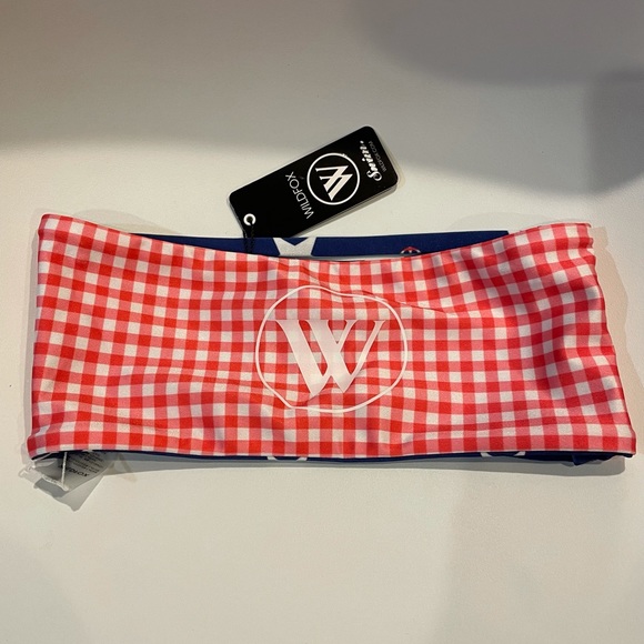 ❌SOLD❌NWT Stars Away Bandeau Bikini Top Small Gingham - Picture 7 of 9